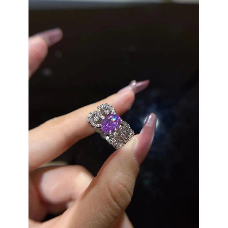 铜合金戒指 紫色套戒戒指XS1098