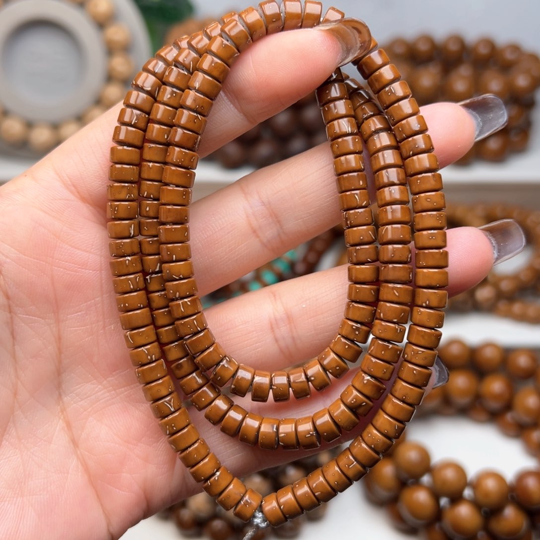 紫金鼠手串6x3.5纯肉实心药片脖褂