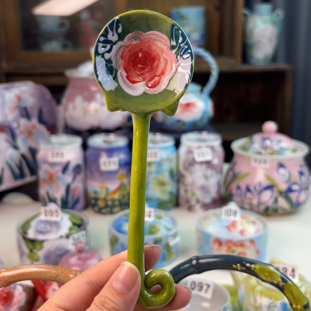 景德镇手绘高温釉下彩陶瓷茶具