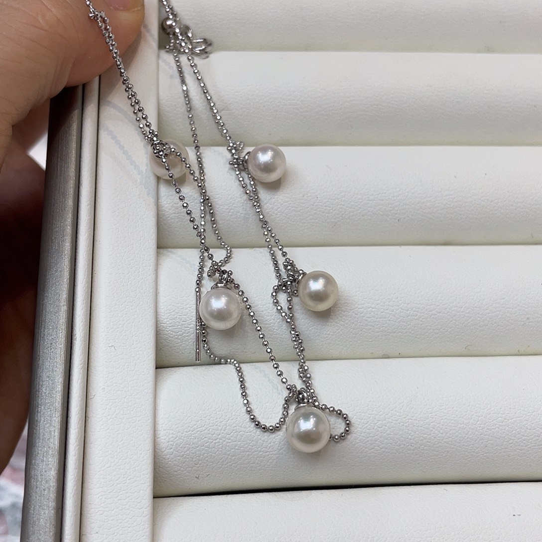 颈饰银S925镶嵌海水珍珠
