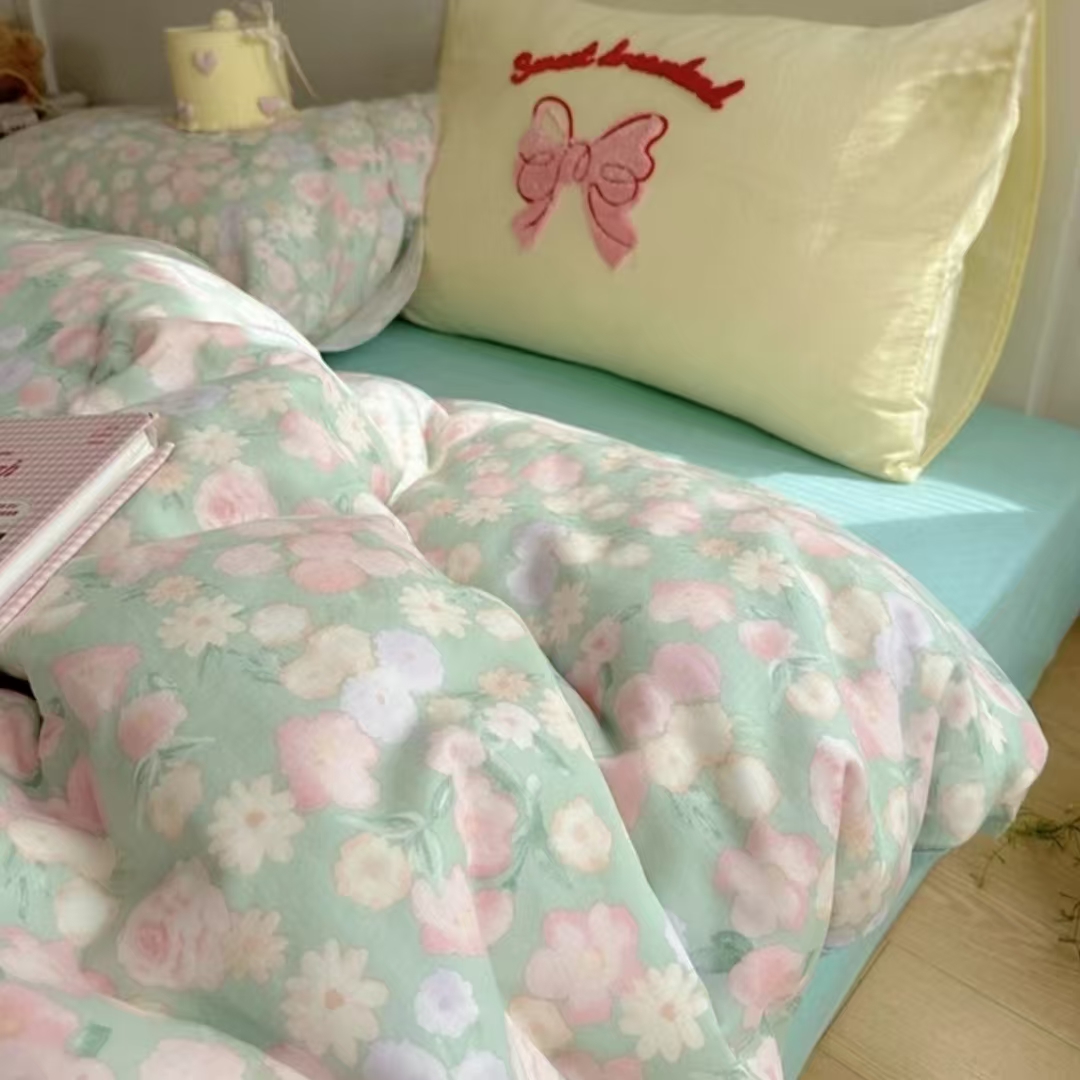 【豆绿夏凉被】200*230可机洗冰丝夏凉被空调被