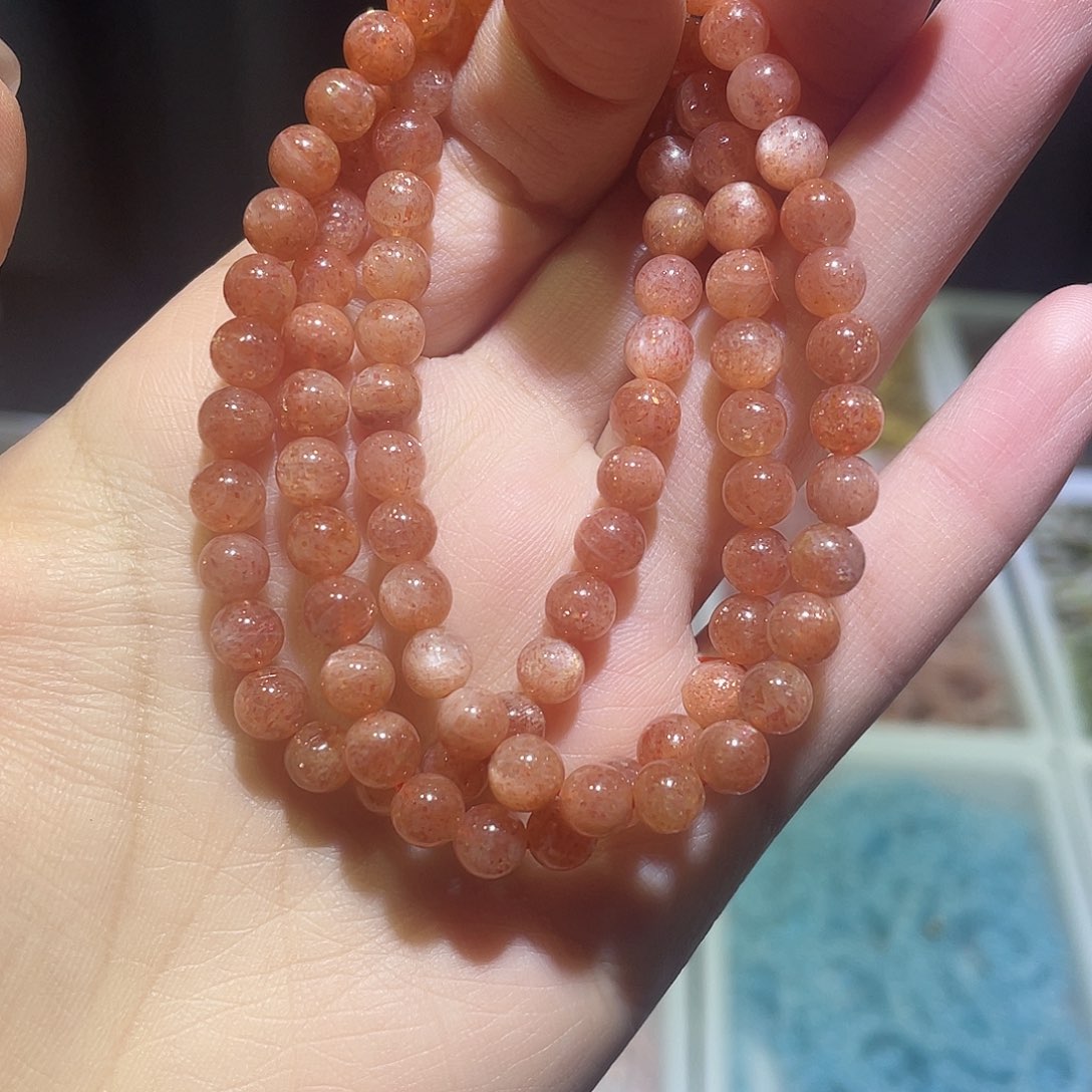 长石未镶嵌手串金太阳多圈