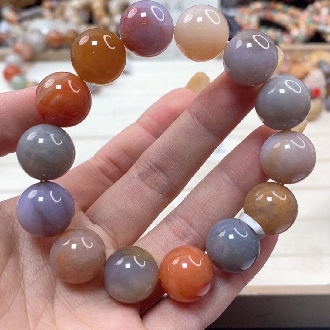 未镶嵌手串硅化玉沐*晴418