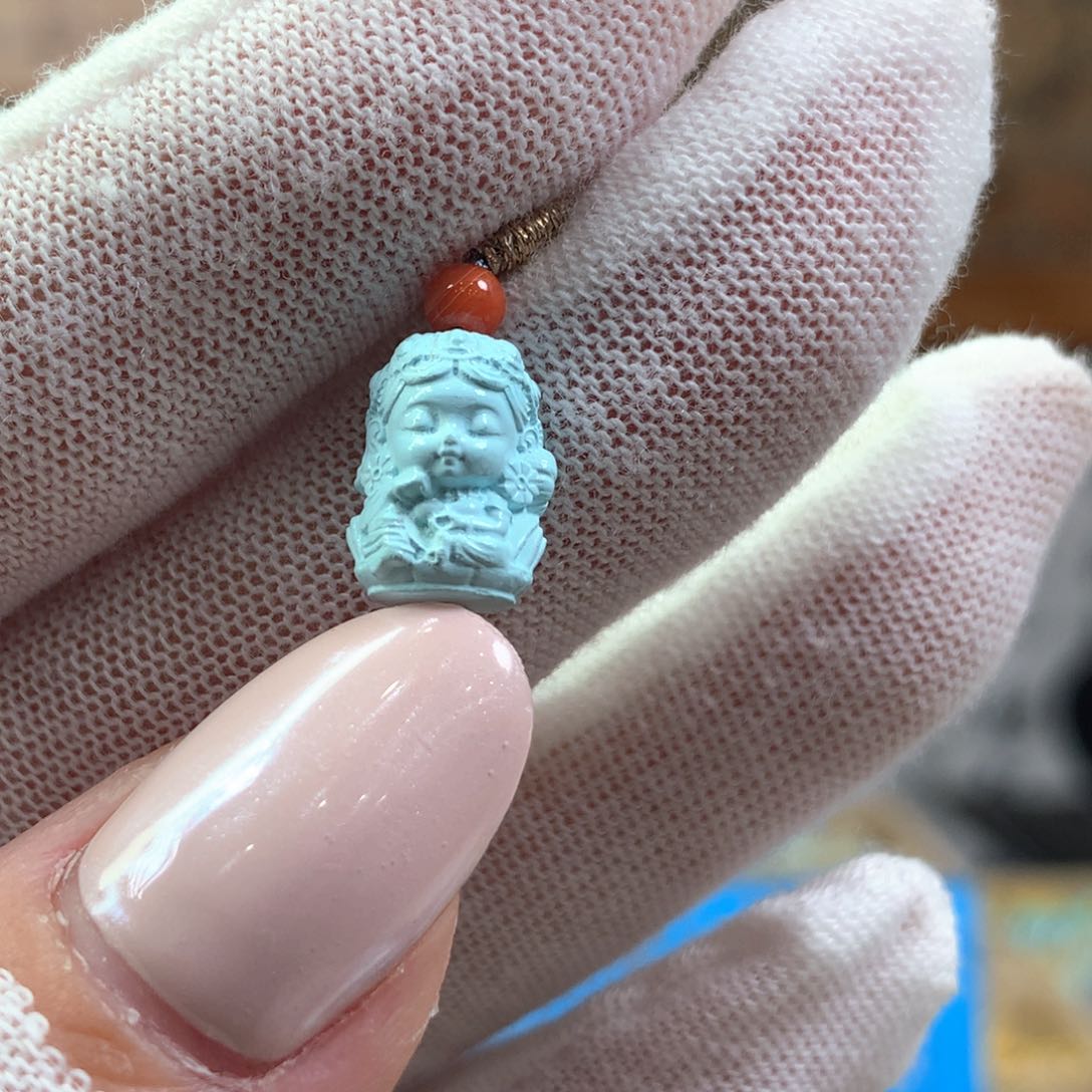 绿松石未镶嵌挂件