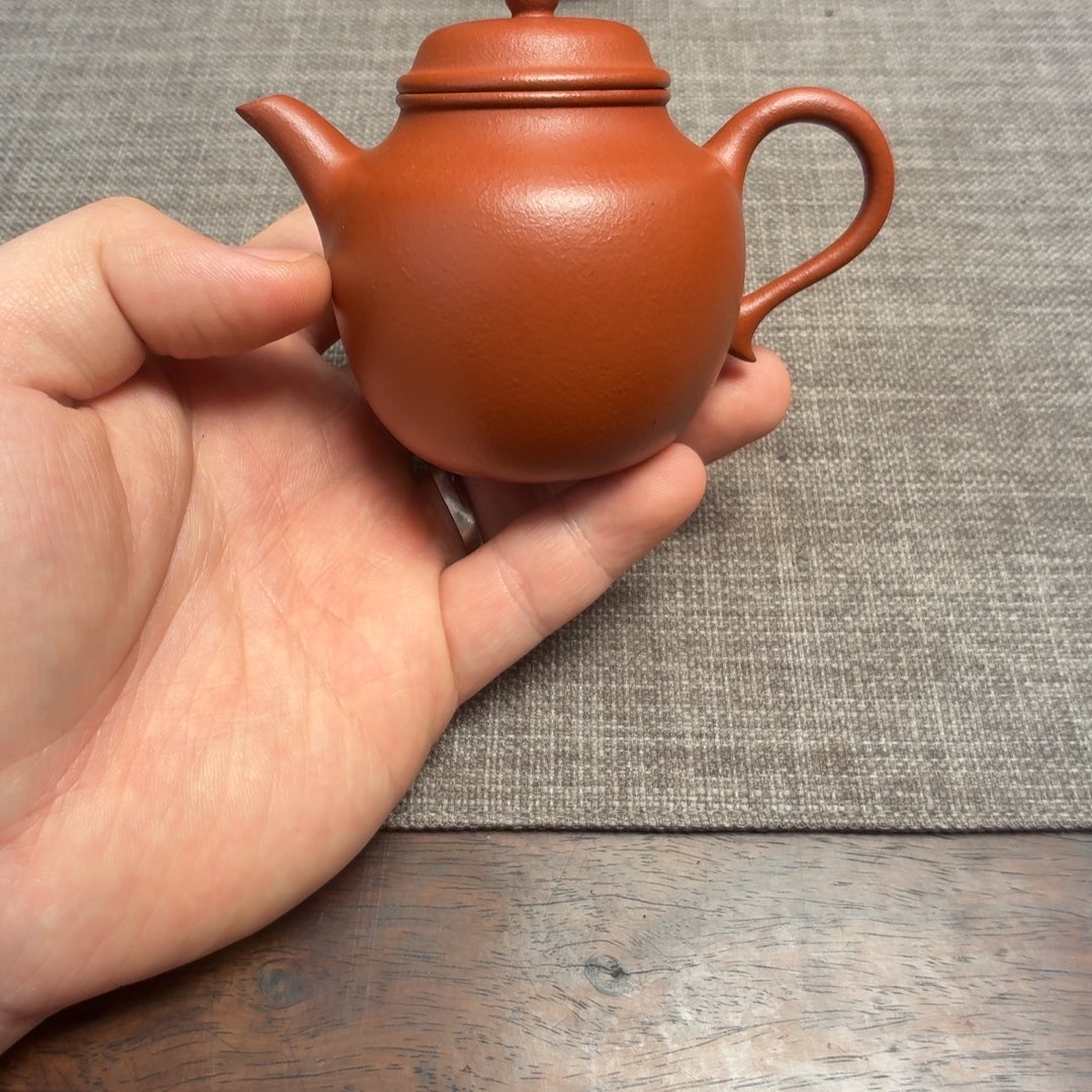 紫砂茶壶精工半手 朱泥秋水