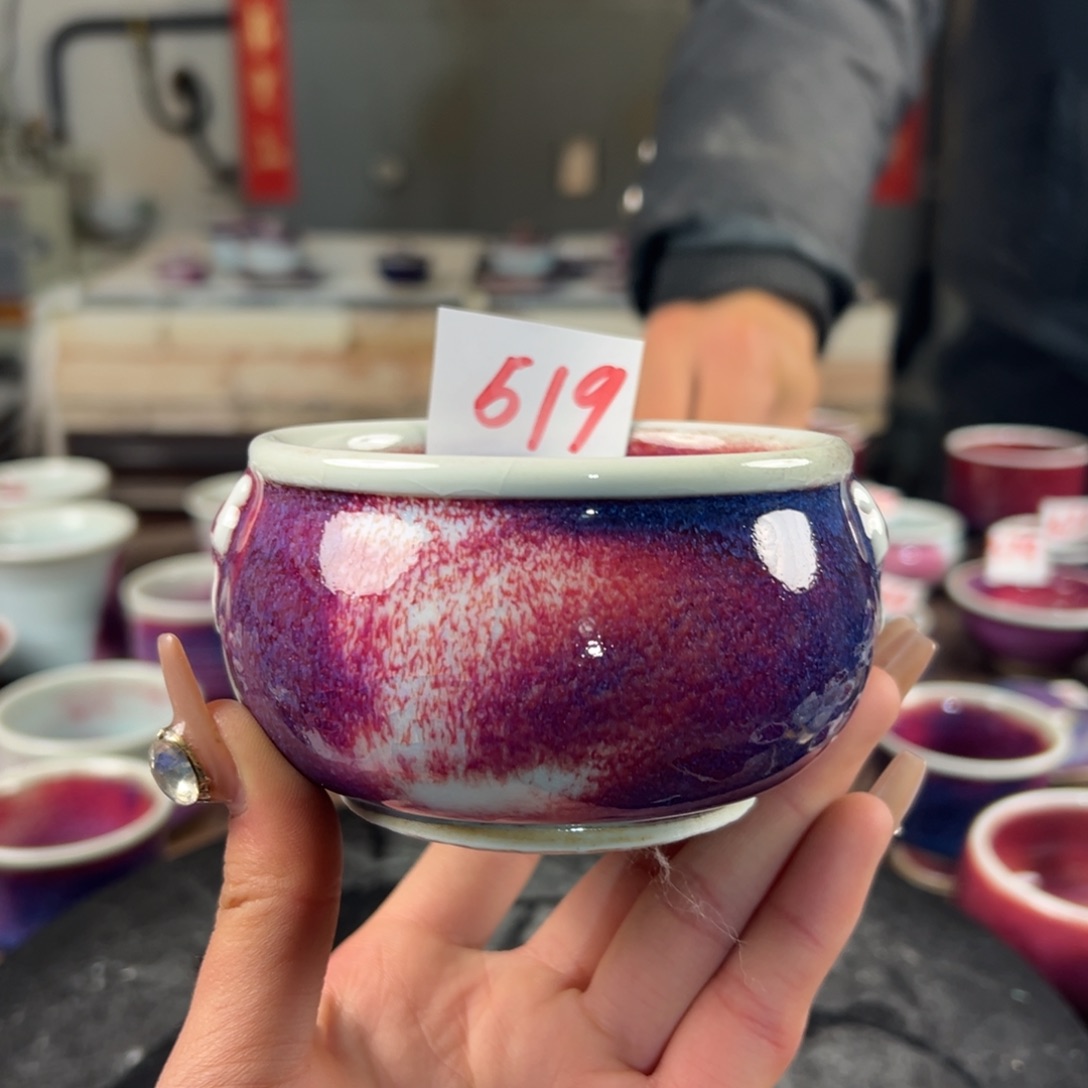 瓷片微瑕主人杯纯手工