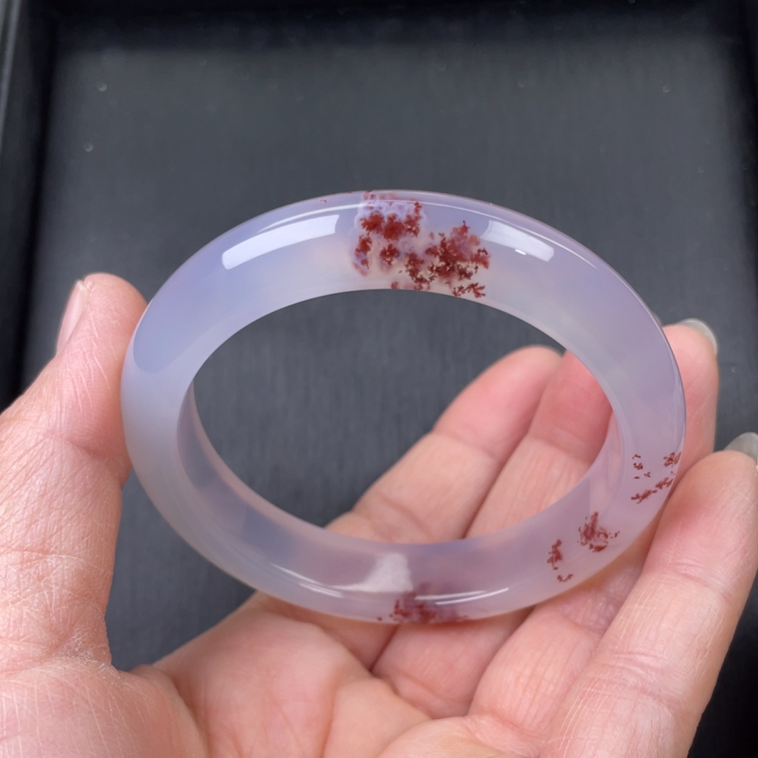 玛瑙/玉髓手镯未镶嵌55圈口