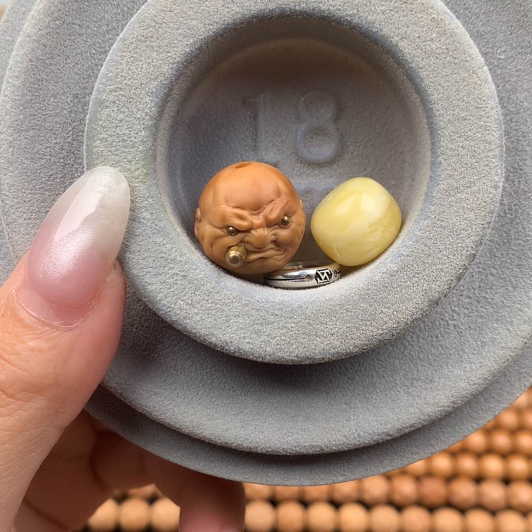 猴头核桃手串蜡蜡➕单颗➕跑环