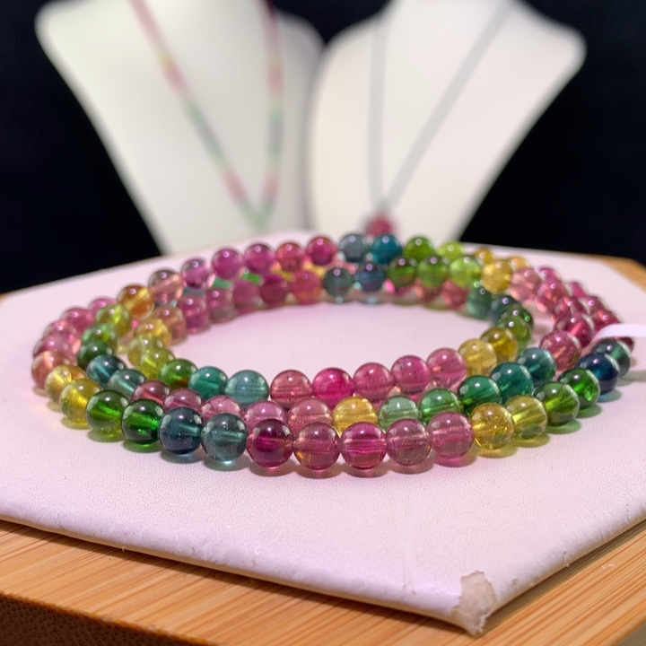 双色碧玺手链未镶嵌