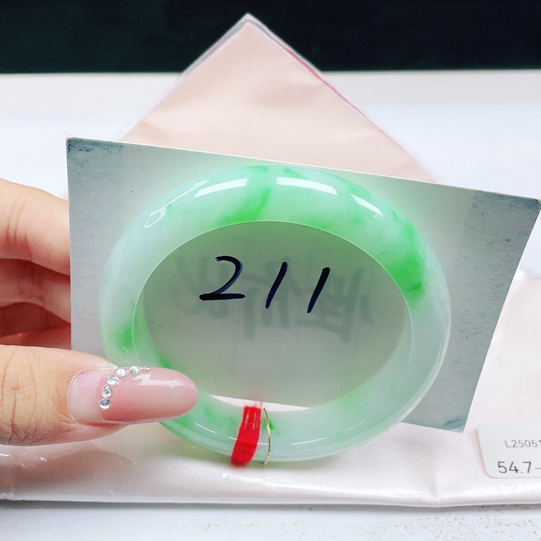 翡翠未镶嵌手镯 正圈54+