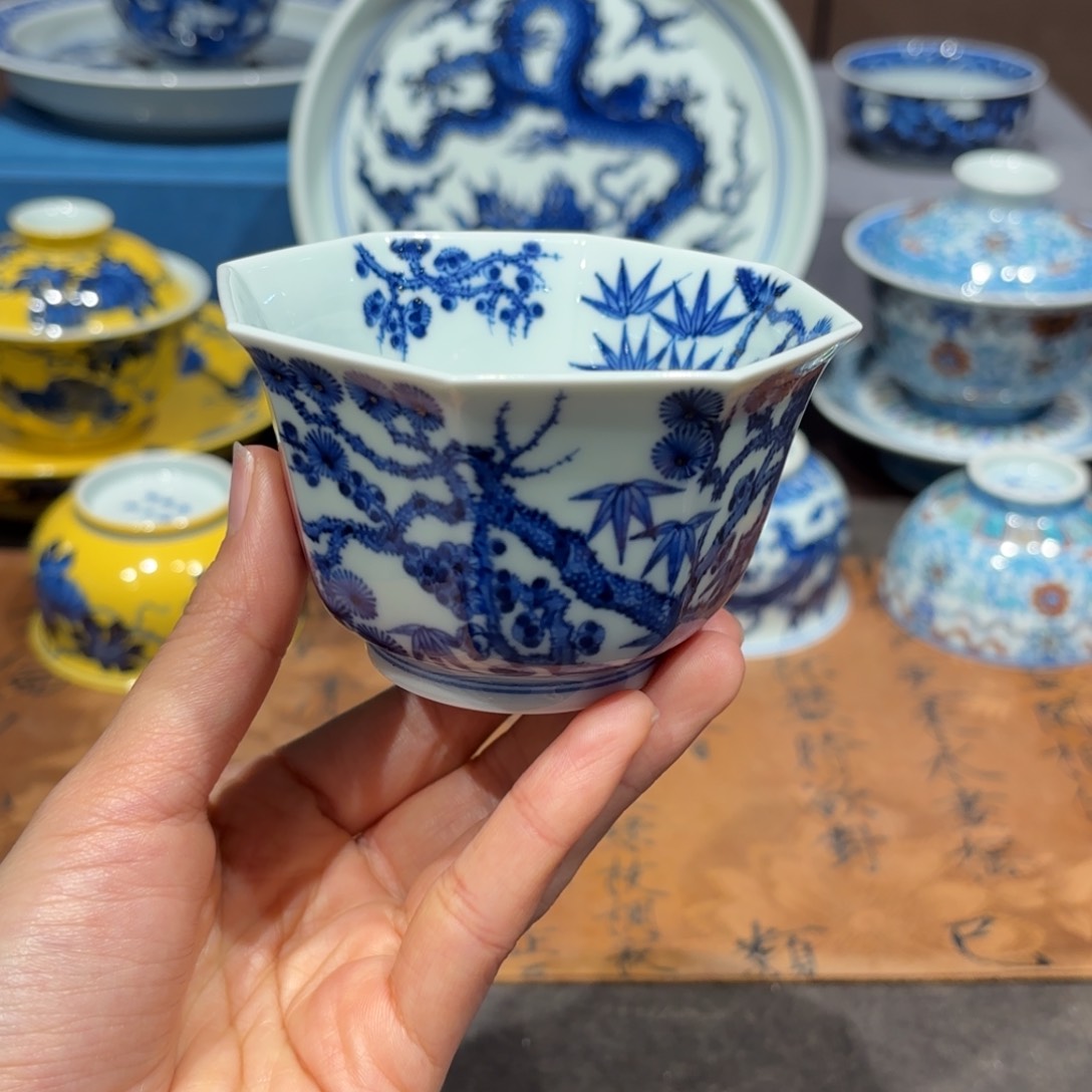 瓷片手工手绘陶瓷茶具