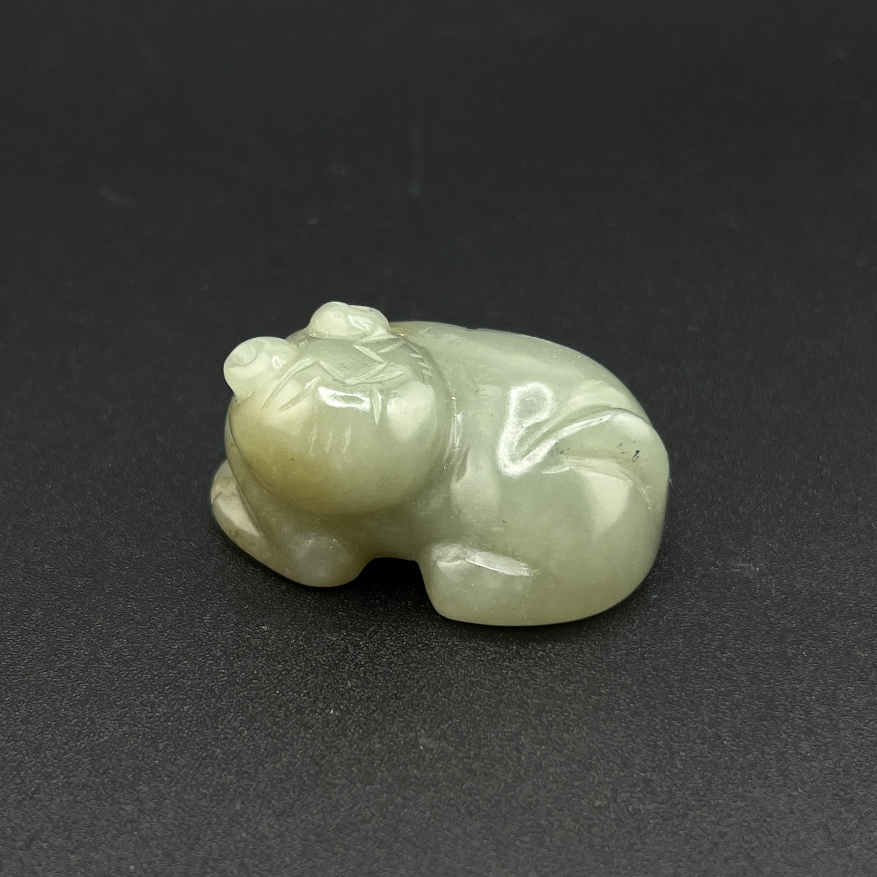 "清代和田玉瑞兽/ DL556804/ 古玩/收藏/德州文物"