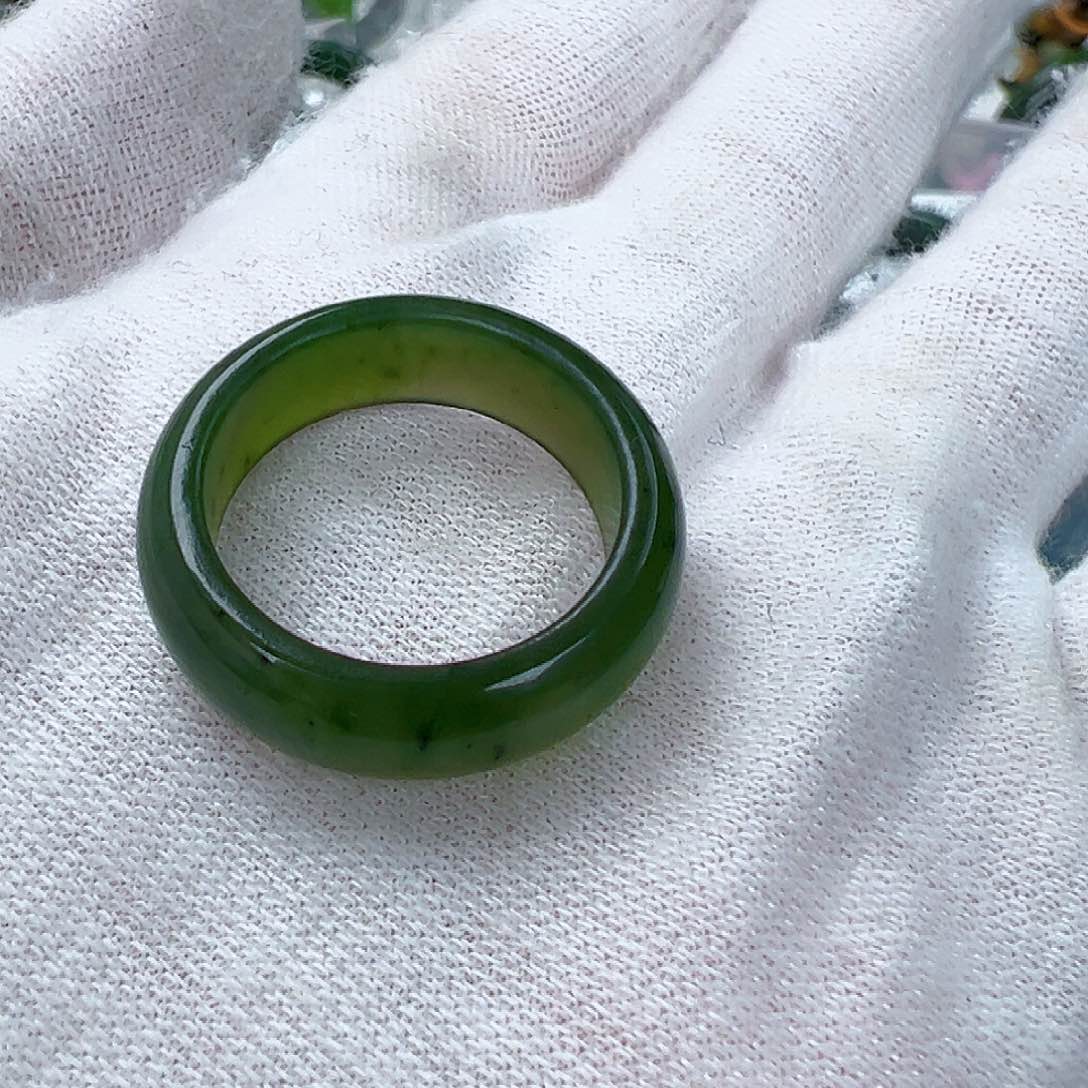 和田玉（碧玉）戒指未镶嵌