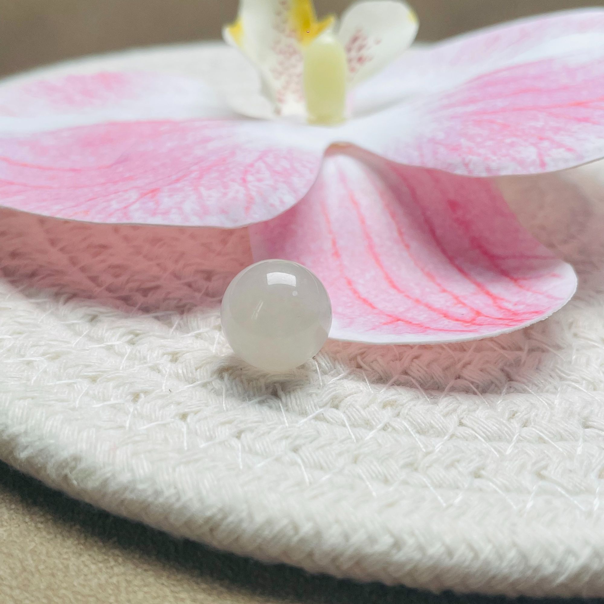 翠之源翡翠  冰红粉圆珠