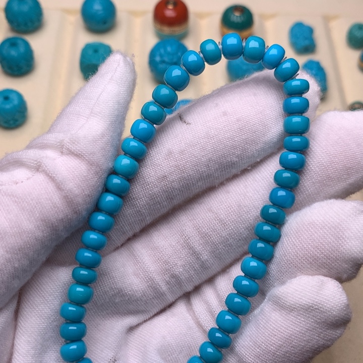 未镶嵌绿松石绿松石手串5.8