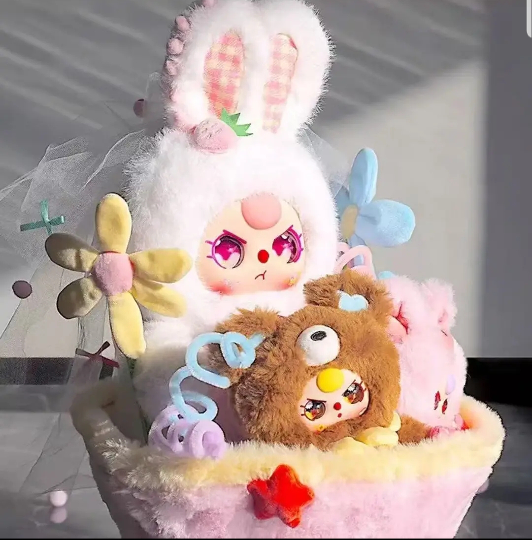 【拆盒】娃三岁 baby three 情人节限定花花束潮玩盲盒