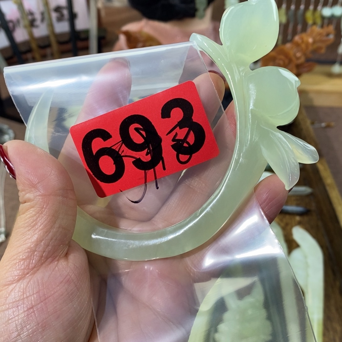 蛇纹石玉玉簪合金寂***人