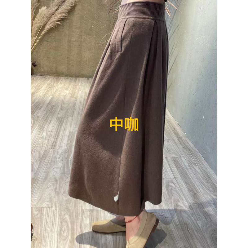 73692-半身裙阔腿高腰直筒轻奢休闲气质垂感