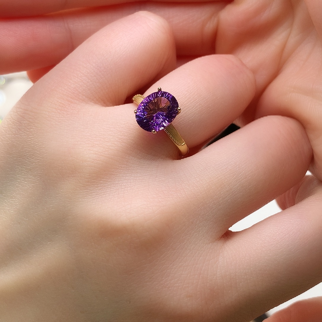 戒指紫晶银S925镶嵌28-2