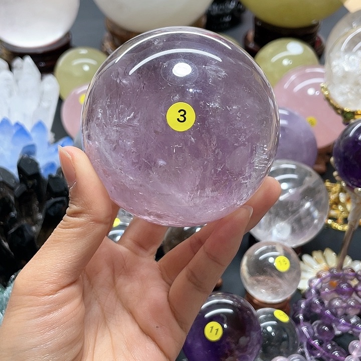 水晶水晶球紫卡8.3A223未镶嵌