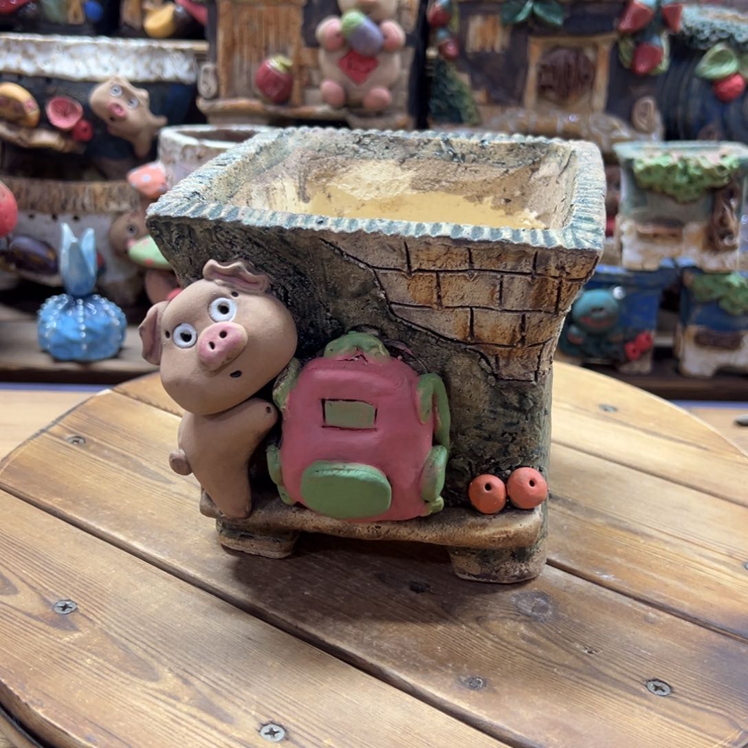 嘻哈多肉花盆百搭