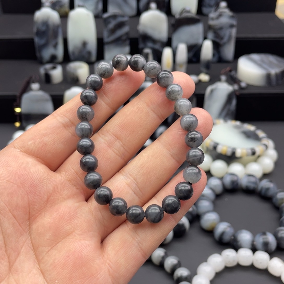 和田玉手串未镶嵌