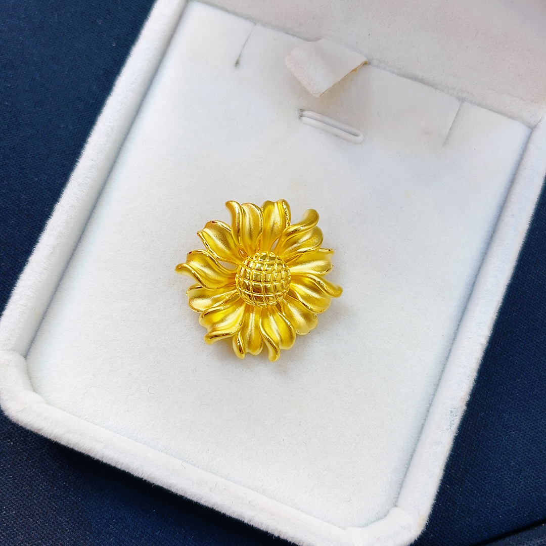 足金999向日葵吊坠