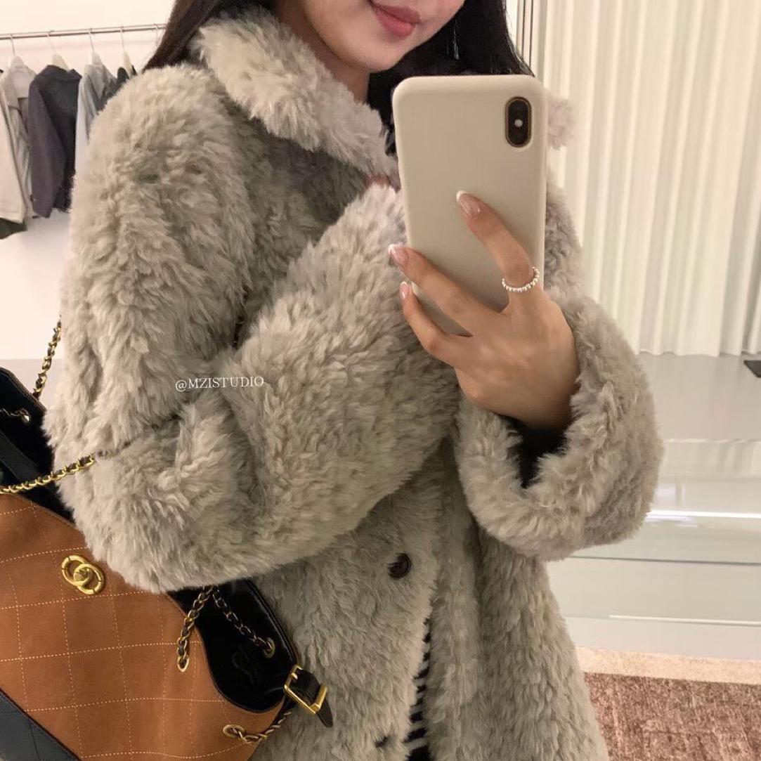 人造皮草 常规款百搭翻领少女风韩版宽松秋冬短外套常规冬季