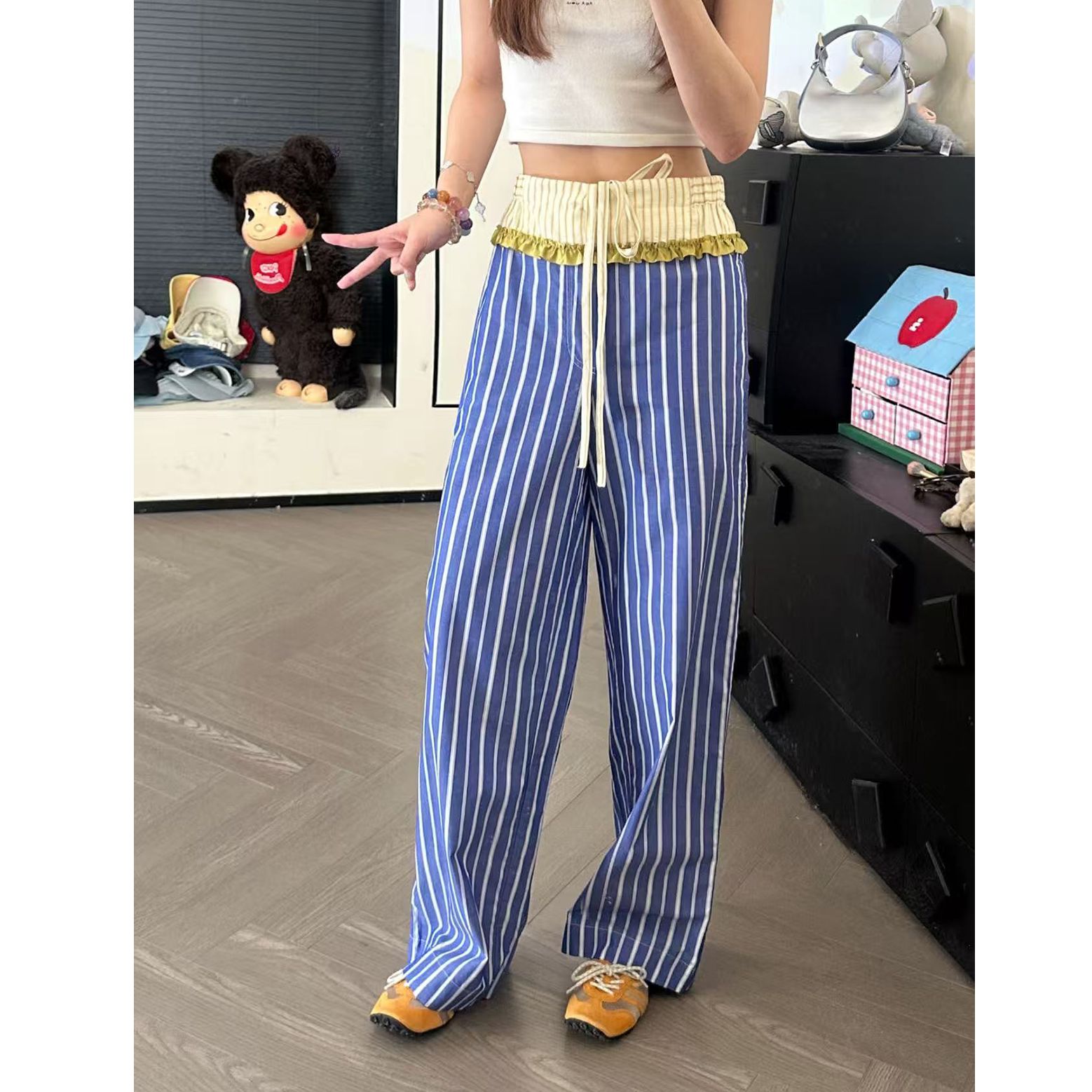 CHACHA【京都烘茶】宽松直筒百搭休闲裤