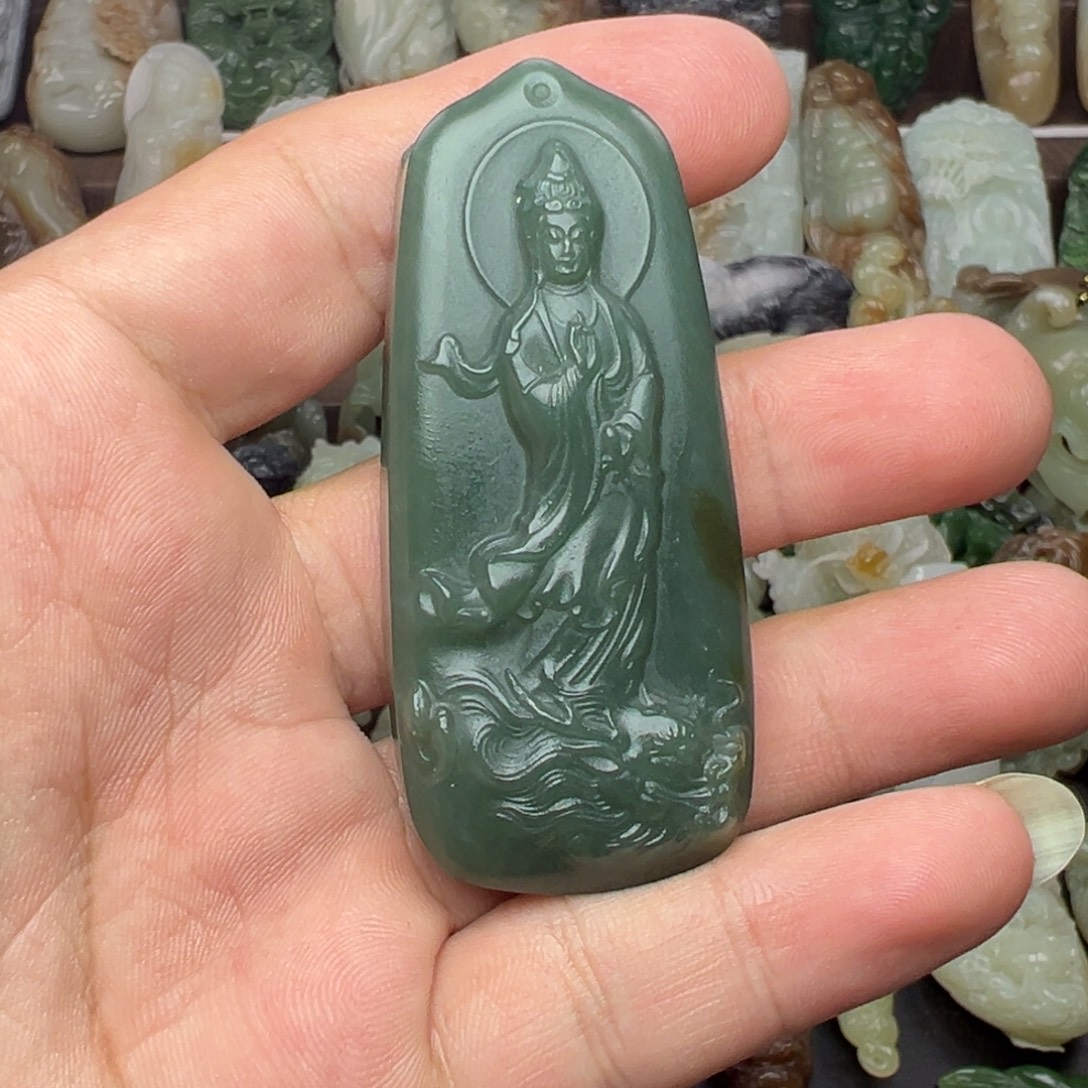 和田玉未镶嵌挂件