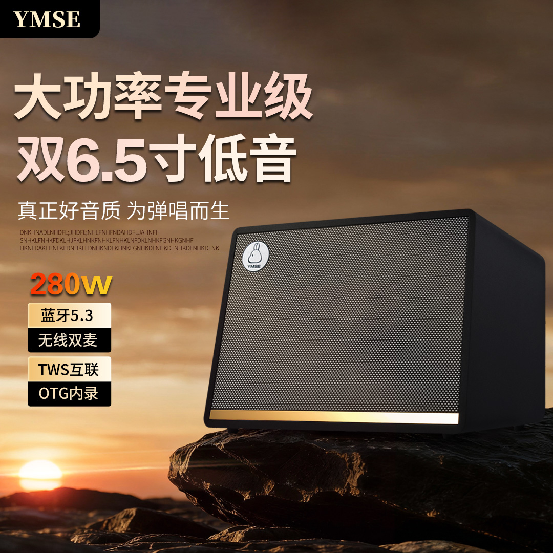 大功率乐器弹唱音箱K歌音响吉他电吹管内录充电蓝牙重低音直播