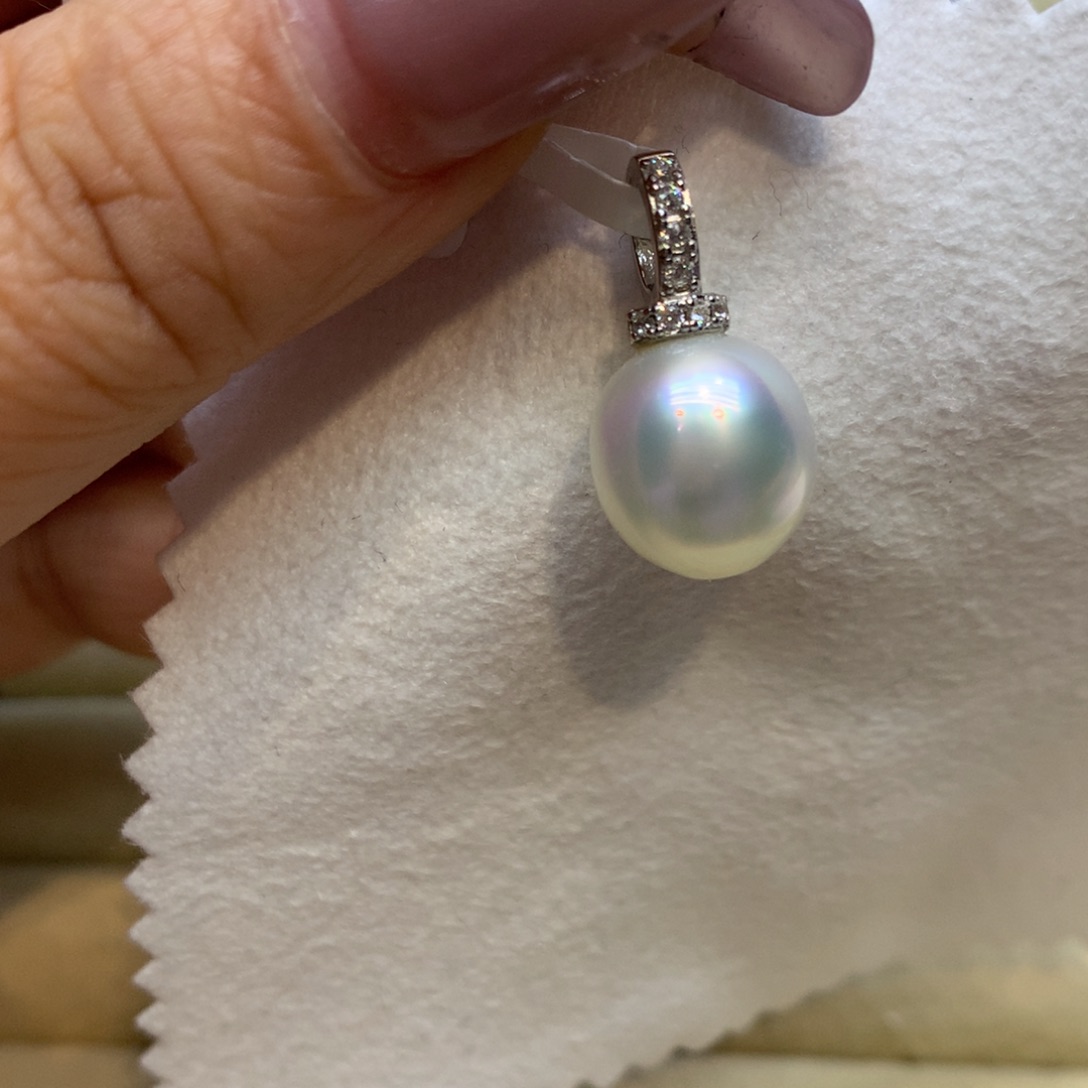 颈饰银S925镶嵌海水珍珠