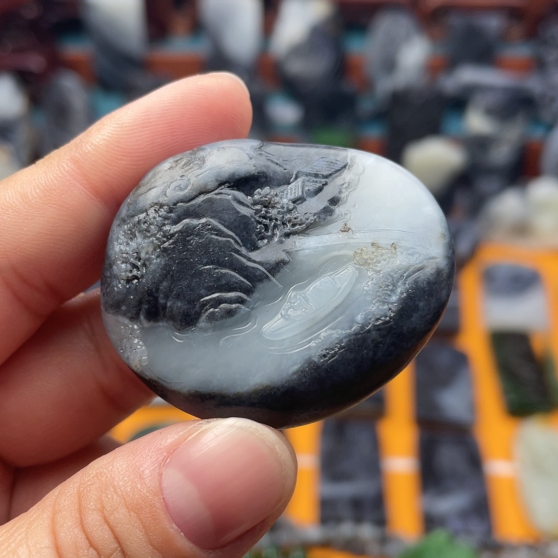 和田玉未镶嵌挂件