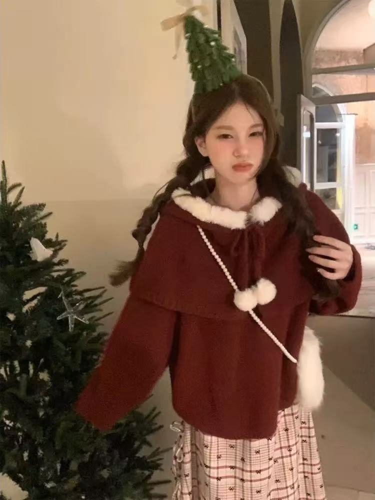 米满满-THE Bohe-9192-甜美韩系斗篷氛围感上衣