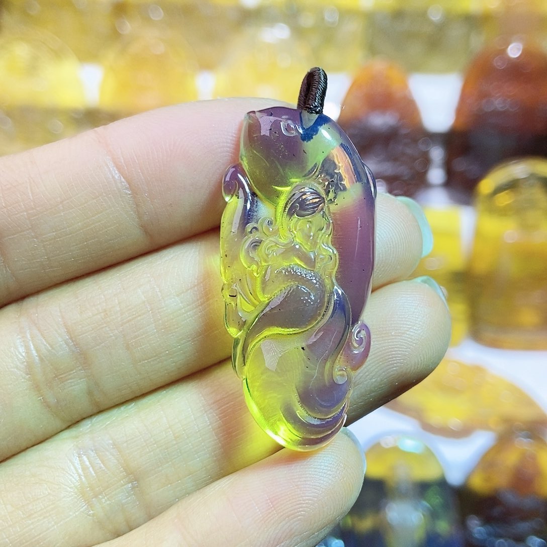 琥珀颈饰未镶嵌美人鱼89号