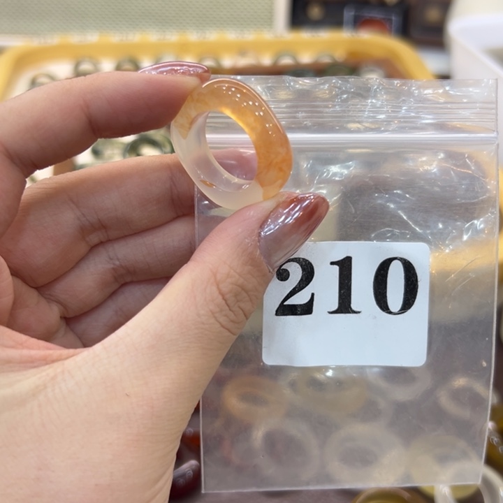 玛瑙/玉髓合金戒指210港17送一