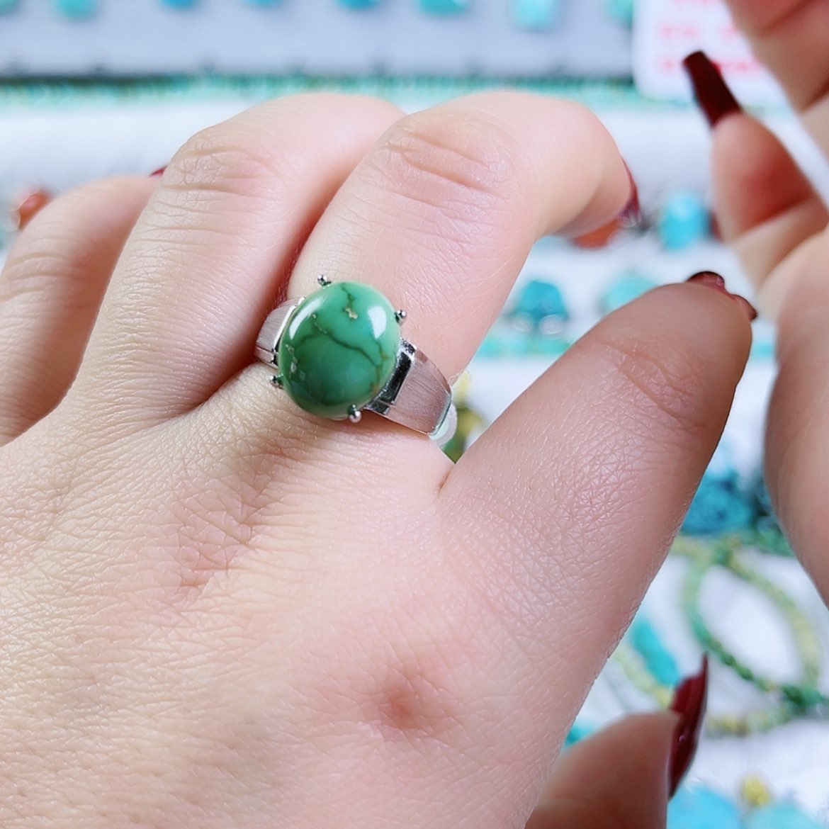 【闪购商品】绿松石珠宝奇石足铂镶嵌