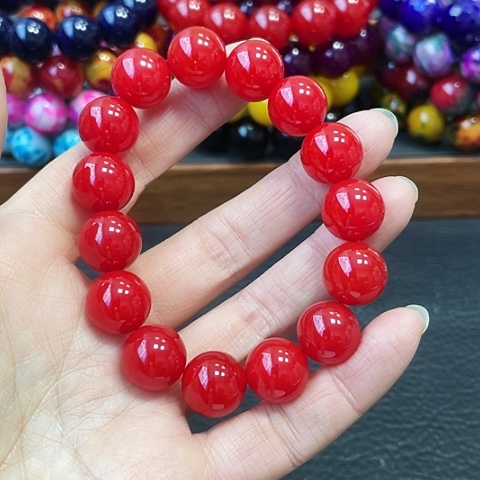 玛瑙未镶嵌手饰鸽血红14