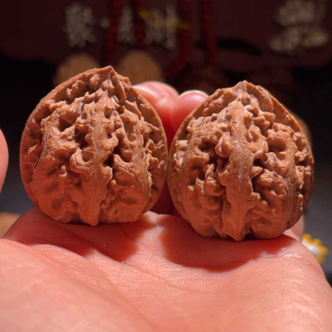 文玩核桃把件粗筋龙珠12