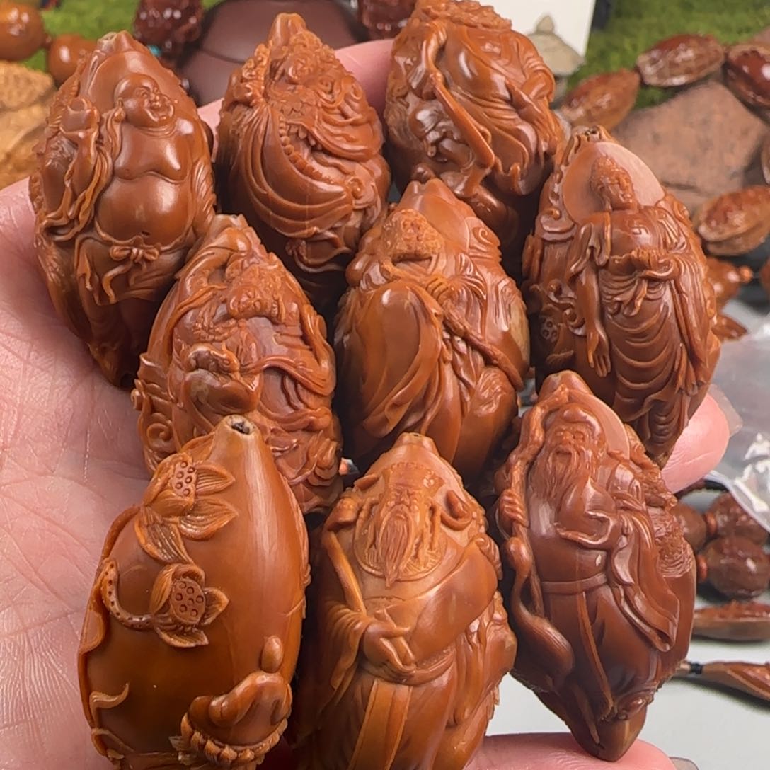 橄榄核手串/手链风景群仙会手串