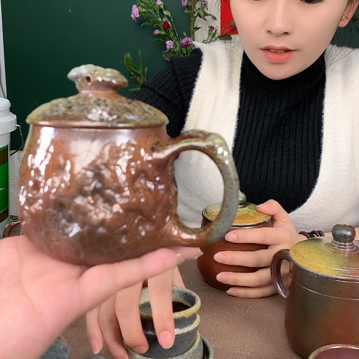 紫砂柴烧纯自然柴烧