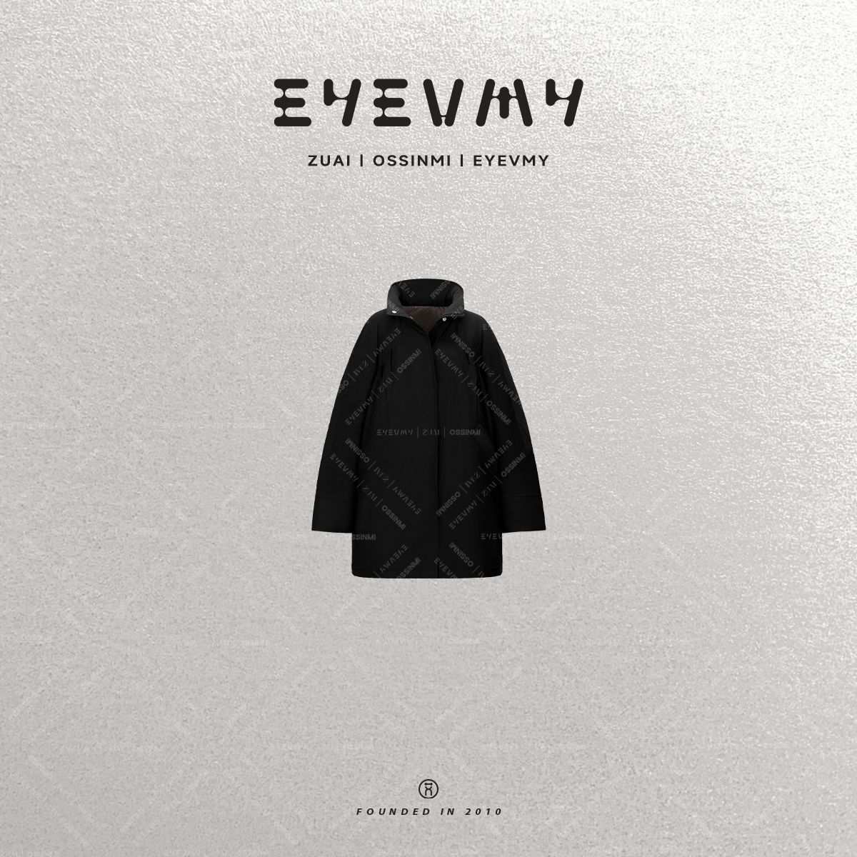 【黑焦糖鹅绒风衣】90白鹅绒立领撞色中长款风衣羽绒外套WT54OWK052