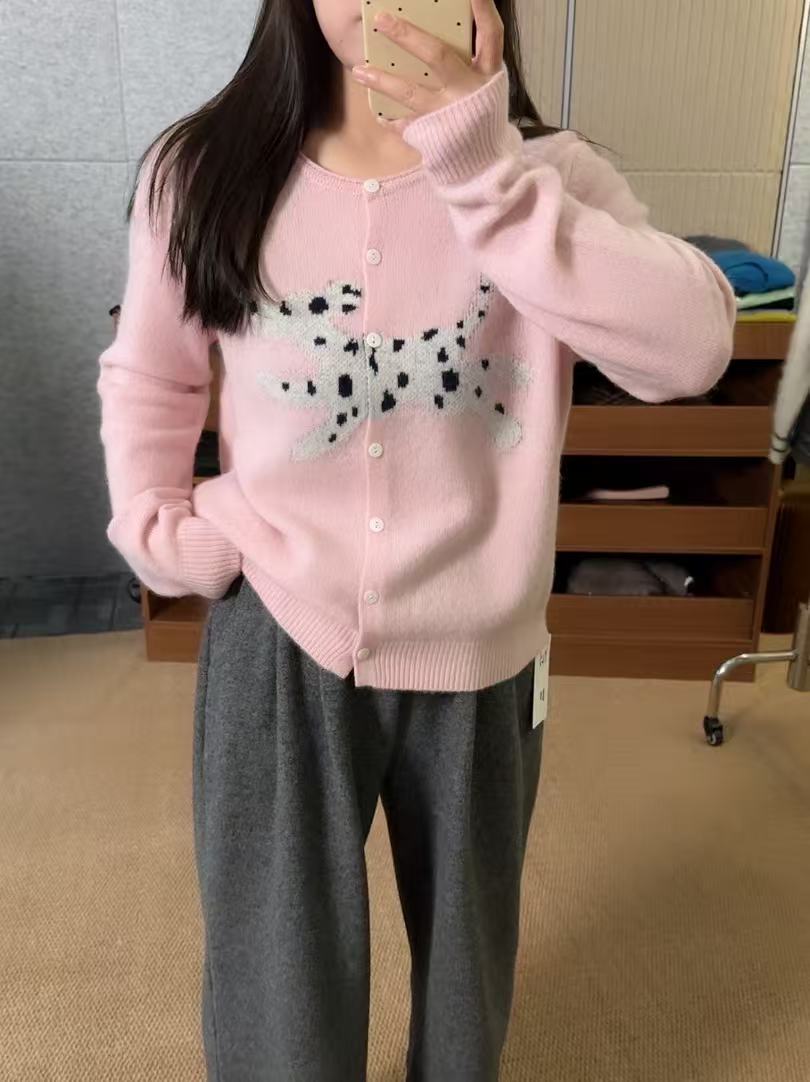 【鑫绒毛衣】圆领针织狗包袖毛针织衫开衫宽松女装时尚Y123-A238