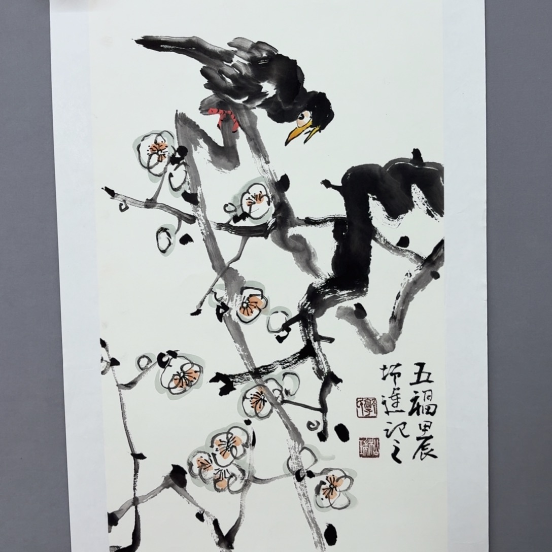 国画艺术家真人手绘