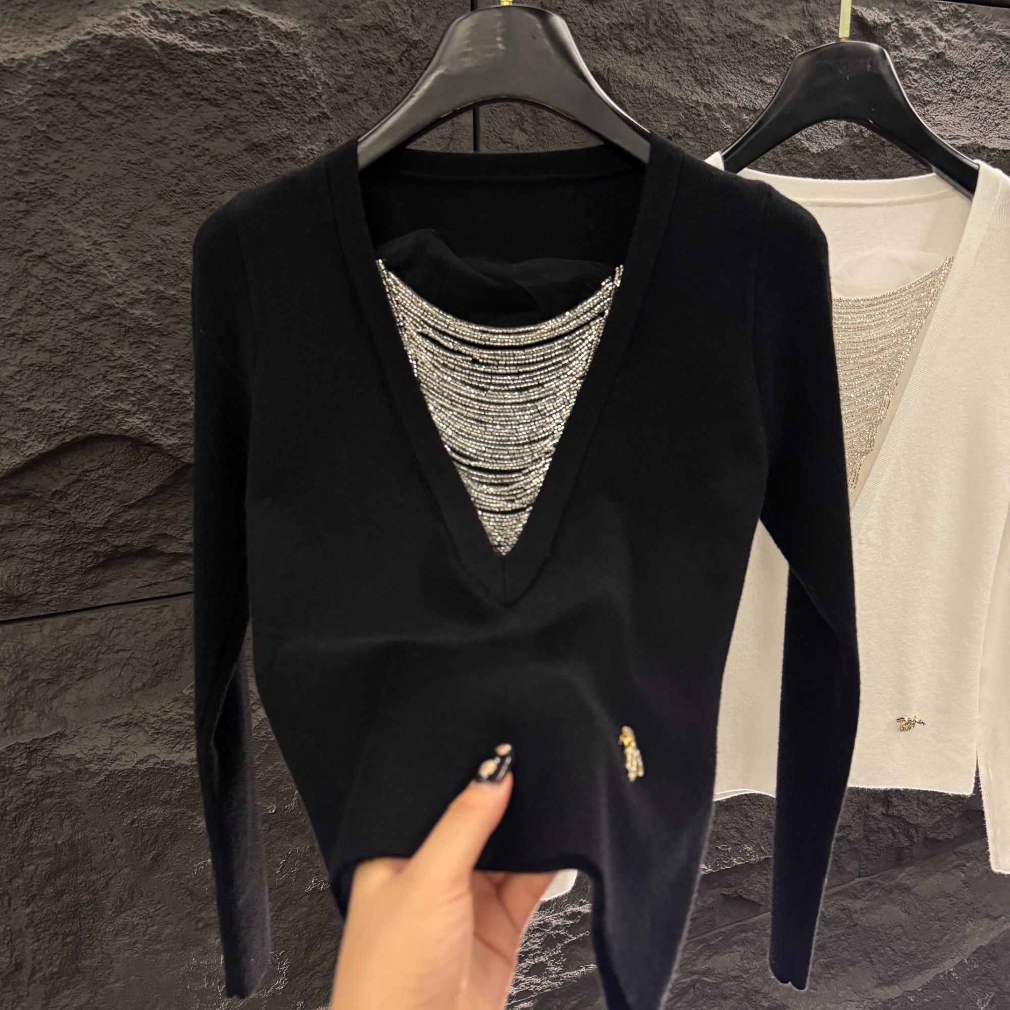 201--400编号针织显瘦法式修身时尚小众打底衫