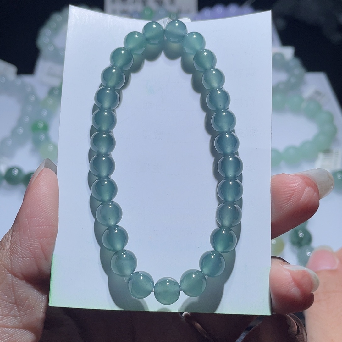 定制翡翠未镶嵌天然a货翡翠手串
