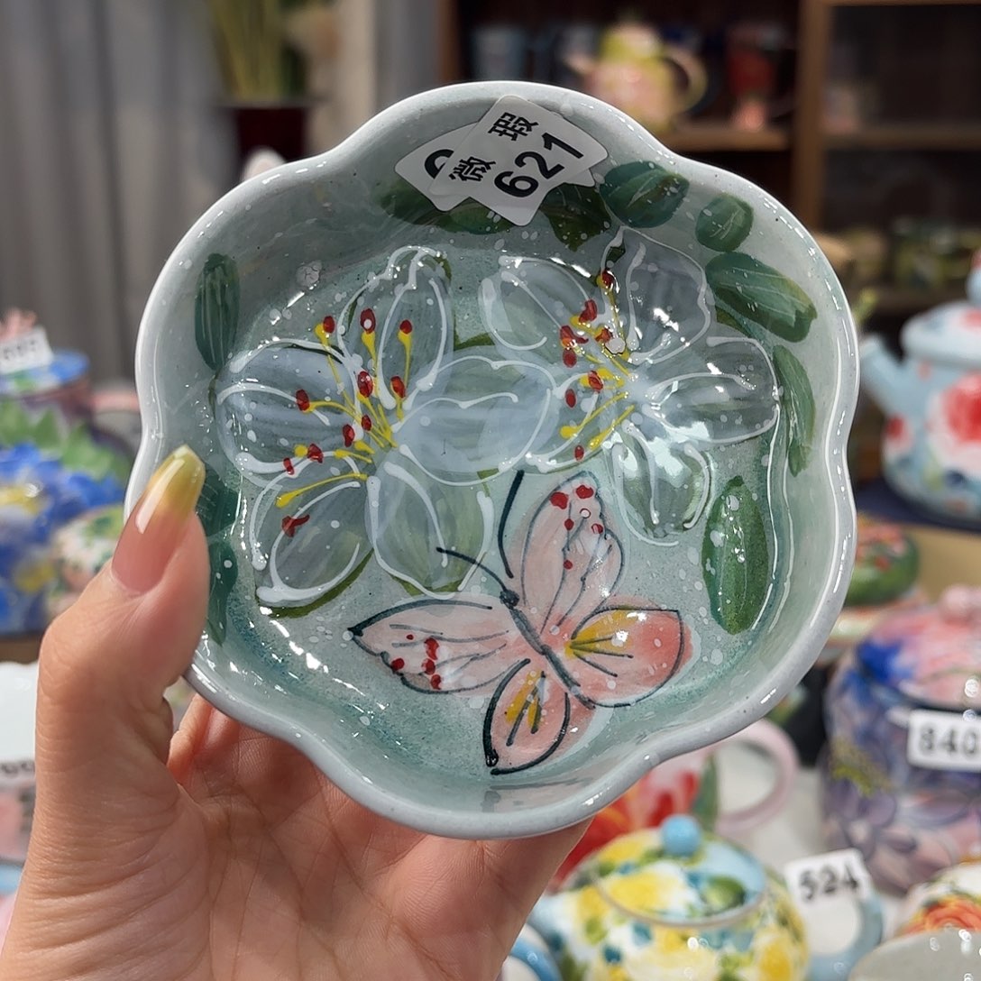 瓷片景德镇手绘高温釉下彩陶瓷茶具