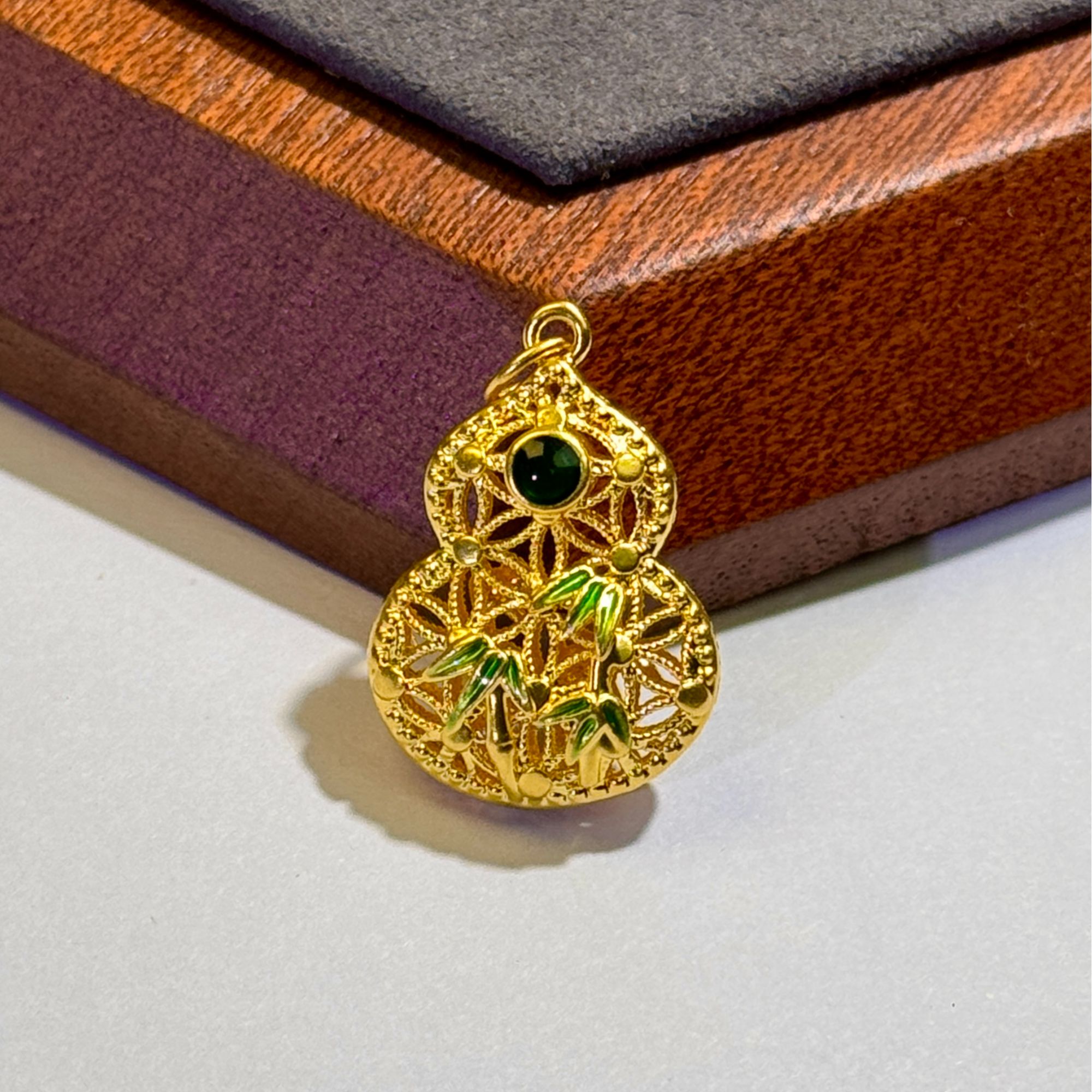 足金999金丝竹叶葫芦CH6751
