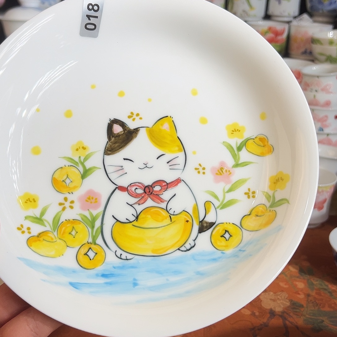 陶瓷景德镇手工手绘陶瓷8寸盘