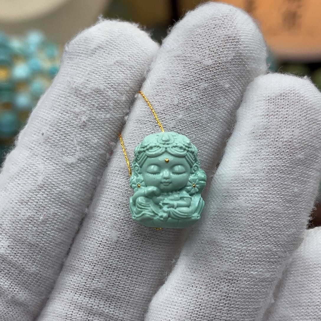 绿松石未镶嵌度母编号117